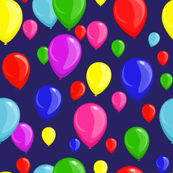 Festliche nahtlose Hintergrund mit Luftballons — Stockvektor