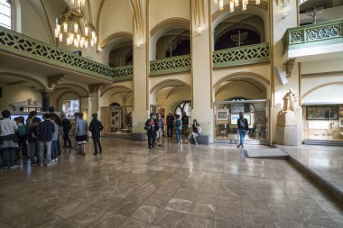 Prague, Çek Cumhuriyeti. Mayıs 2018. Jewish Museum Prague, Çek Cumhuriyeti için iç görünüm