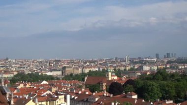 Prague, Çek Cumhuriyeti. Mayıs 2018. Prague, Çek Cumhuriyeti için kale alınan panoramik görünüm