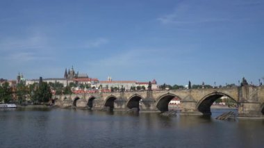 Panoramik Charles Köprüsü Moldova da açılan de Nehri Prag, Çek Cumhuriyeti