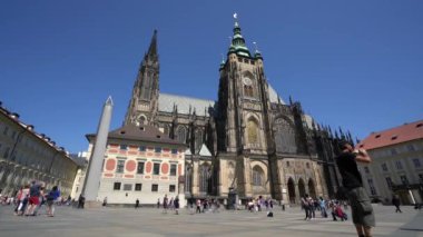 Prague, Çek Cumhuriyeti. Mayıs 2018. Görünümünü ve St. Vitus Katedrali Prag, Çek Cumhuriyeti
