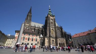 Prague, Çek Cumhuriyeti. Mayıs 2018. Görünümünü ve St. Vitus Katedrali Prag, Çek Cumhuriyeti