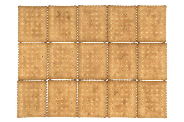 Alguns Biscoitos Secos Uma Superfície Branca — Fotografia de Stock