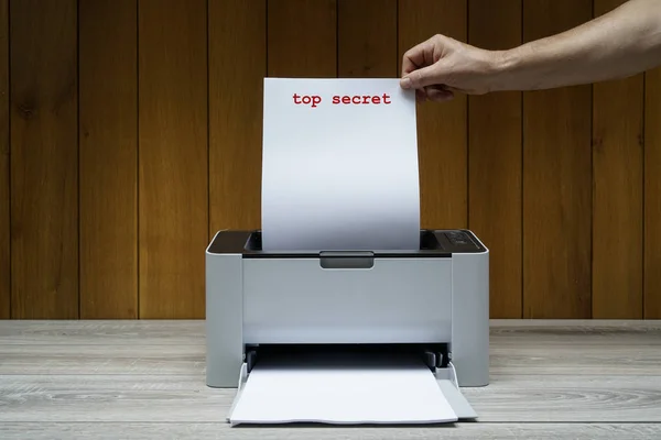 the printing of a top secret document