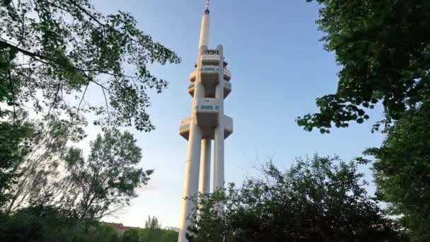 Πράγα Τσεχία Μαΐου 2018 Θέα Από Τον Πύργο Της Τηλεόρασης — Αρχείο Βίντεο