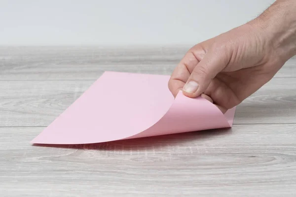 Raise Light Pink Paper Table — Stock Photo, Image