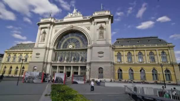 Βουδαπέστη Ουγγαρία Ιουλίου 2018 Kelety Σιδηροδρομικός Σταθμός Στη Βουδαπέστη Timelapse — Αρχείο Βίντεο