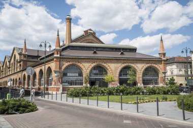 Budapeşte, Macaristan. Temmuz 2018. Budapeşte, Macaristan Merkez Pazar sarayın görünümü