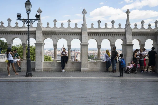 Budapešť Maďarsko Července 2018 Socha Štěpána Maďarska Rybářské Bašty Budapešti — Stock fotografie