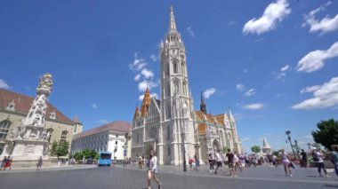 Budapeşte, Macaristan. Temmuz 2018. Budapeşte, Macaristan kale İlçesi'nde Matthias Kilisesi'nin görünümü