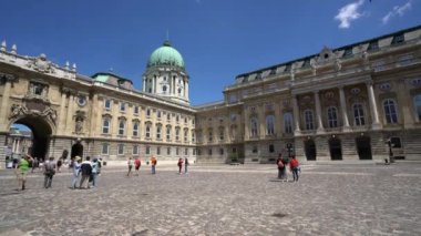 Budapeşte, Macaristan. Temmuz 2018. Budapeşte, Macaristan'da bina Macar Ulusal Galeri görünümü
