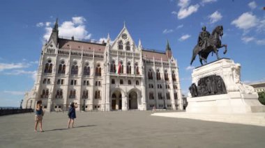 Budapeşte, Macaristan. Temmuz 2018. Budapeşte, Macaristan'da bina Macaristan Parlamentosu'nun