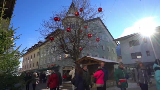 San Candido Innichen Región Trentino Alto Adigio Italia Mercado Adviento — Vídeos de Stock