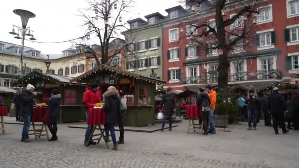 Lienz Austria Diciembre 2018 Lienzer Adventmarkt Lienza Austria — Vídeo de stock