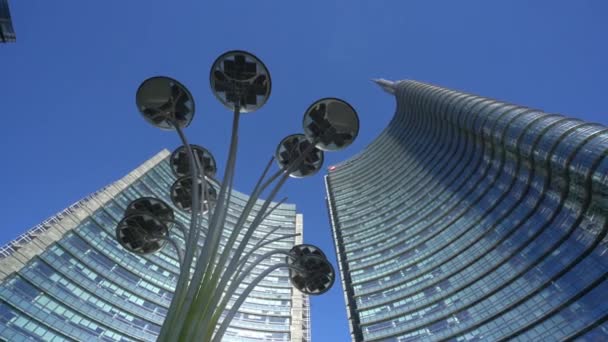 Milano Italien Januari 2019 Skyskraporna Stadsdelen Isola Milano — Stockvideo