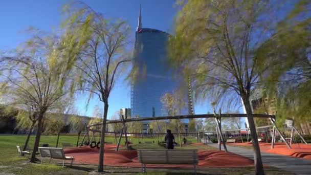 Milan Italy January 2019 Skyscrapers Isola District Milan — Stock Video