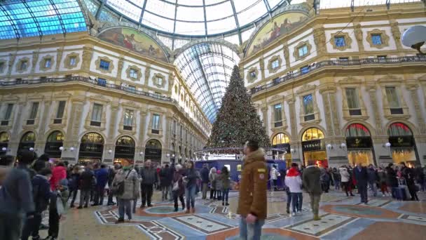 Milano Italia Gennaio 2019 Una Veduta Della Gente Che Cammina — Video Stock