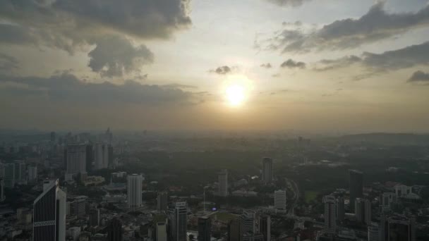 Kuala Lumpur Malajzia Január 2019 Panorámás Kilátás Nyílik Város Naplemente — Stock videók