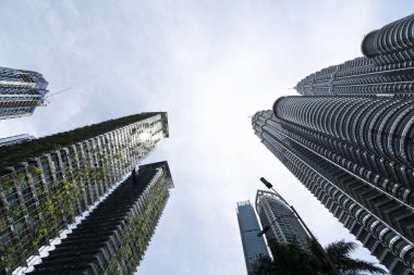 Kuala Lumpur, Malezya. Ocak 2019.Architectonic görünümünü Petronas kuleleri Kuala Lumpur, Malezya 