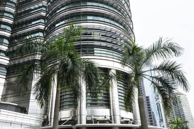 Kuala Lumpur, Malezya. Ocak 2019. Architectonic görünümünü Petronas kuleleri Kuala Lumpur, Malezya 
