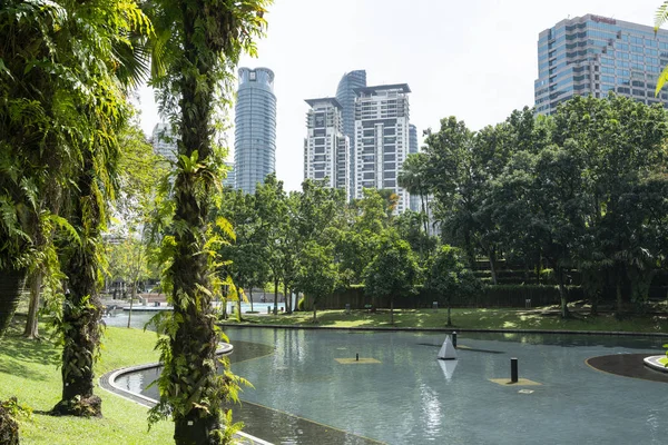 Kuala Lumpur Malásia Janeiro 2019 Lago Parque Klcc Kuala Lumpur — Fotografia de Stock