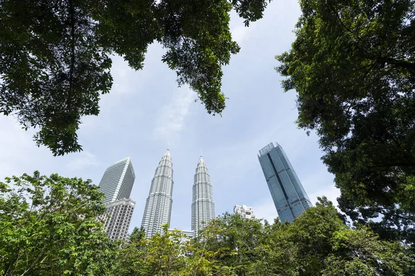 Kuala Lumpur Malajsie Ledna 2019 Pohled Klcc Park Petronas Towers — Stock fotografie