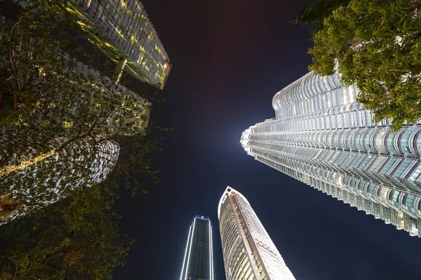 Kuala Lumpur Malaysia January 2019 Night View Bottom Palaces Center — Stock Photo, Image