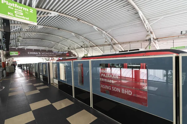 Kuala Lumpur Malesia Gennaio 2019 Veduta Della Stazione Ferroviaria Monorotaia — Foto Stock