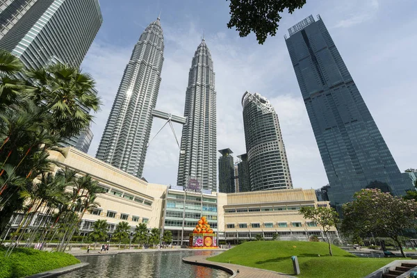 Kuala Lumpur Malajsie Ledna 2019 Pohled Klcc Park Petronas Towers — Stock fotografie