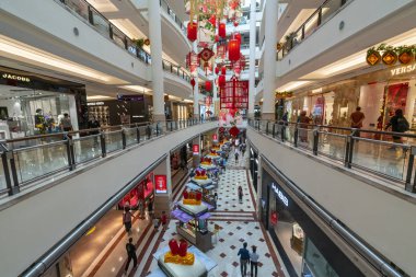 Kuala Lumpur, Malezya. Ocak 2019. Suria alışveriş merkezi Kuala Lumpur, Malezya iç görünüm