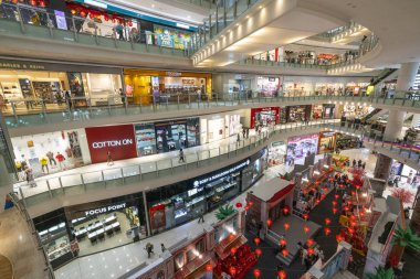 Kuala Lumpur, Malezya. Ocak 2019. Suria alışveriş merkezi Kuala Lumpur, Malezya iç görünüm