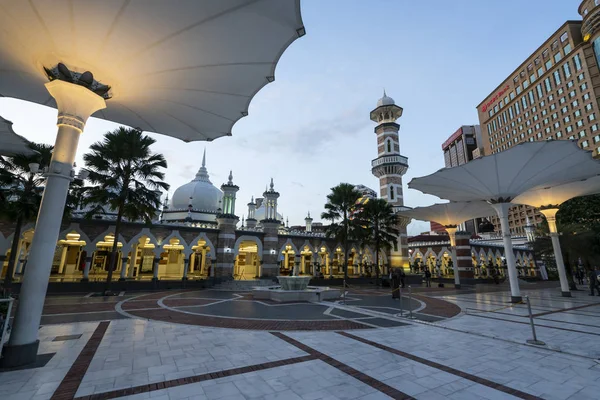 Kuala Lumpur Malaisie Janvier 2019 Vue Mosquée Masjid Jamek Coucher — Photo