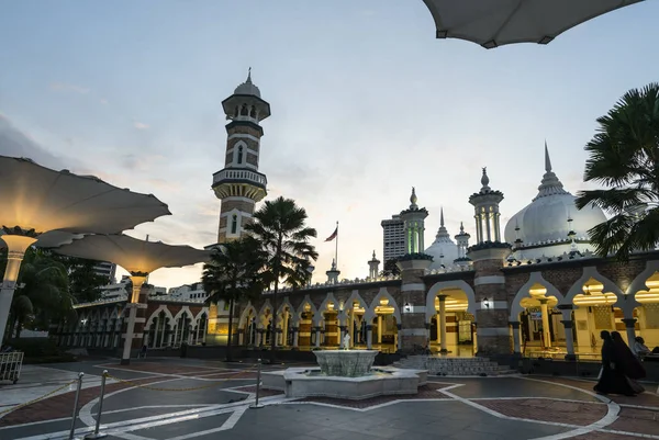 Kuala Lumpur Malasia Enero 2019 Una Vista Mezquita Masjid Jamek — Foto de Stock
