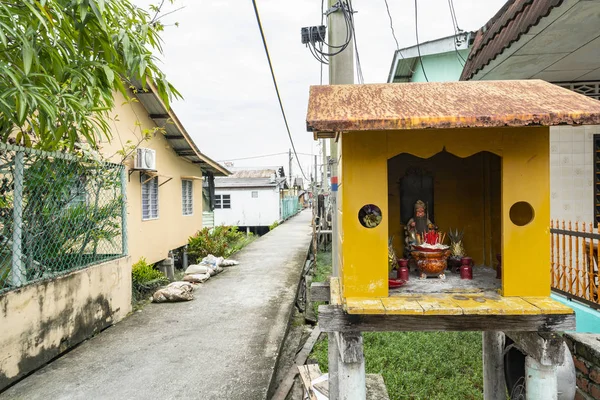 Ilha Pulau Ketam Malásia Janeiro 2019 Uma Pequena Capela Longo — Fotografia de Stock