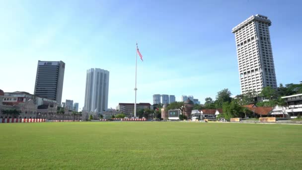 Куала Лумпур Малайзія Січень 2019 Площа Мердека Куала Лумпурі — стокове відео