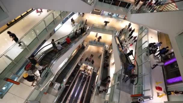 Kuala Lumpur Malásia Janeiro 2019 Escadas Rolantes Dentro Shopping Suria — Vídeo de Stock