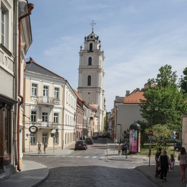 Vilnius şehir merkezi nin manzarası