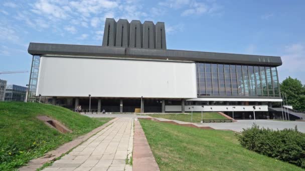 Vilnius Lituânia Maio 2019 Vista Fachada Teatro Nacional Lituano Ópera — Vídeo de Stock