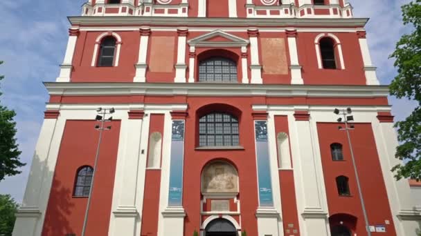 Vilnius Lituanie Mai 2019 Une Vue Sur Façade Apôtres Philip — Video