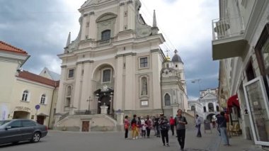 Vilnius, Litvanya. Mayıs 2019. St Theresa Kilisesi cephesi manzarası