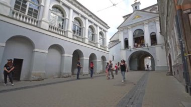 Vilnius, Litvanya. Mayıs 2019. Aurora Kapısı'nın manzarası