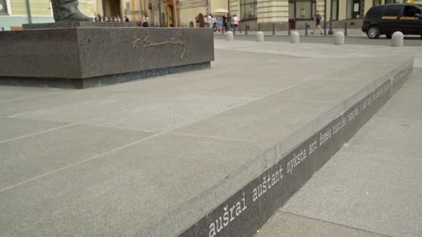 Vilnius Litouwen Mei 2019 Een Mening Van Het Monument Aan — Stockvideo