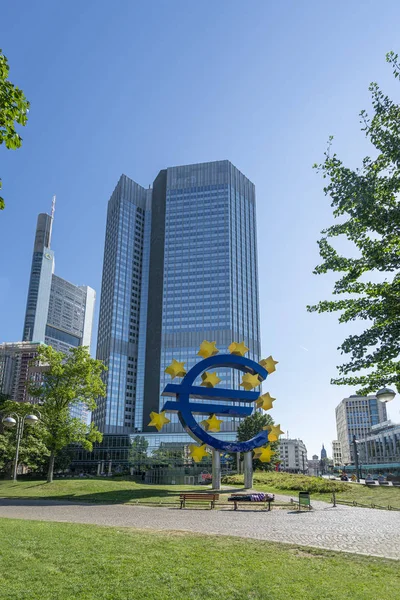Eurověž ve Frankfurtu — Stock fotografie