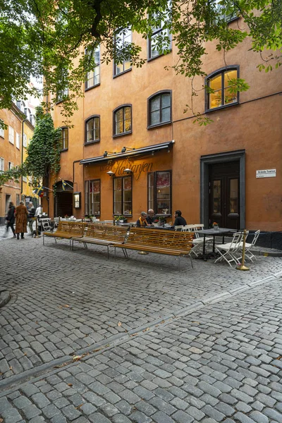 Характерные улицы в центре Стокгольма — стоковое фото
