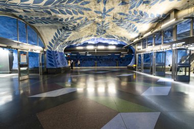 Stockhol'daki T-Centralen Metro istasyonu