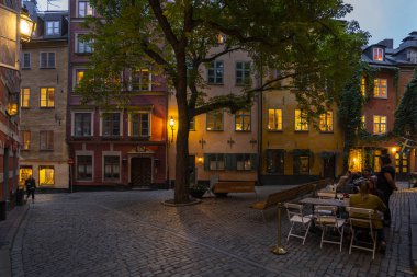 Stokholm merkezinde eski sokaklar