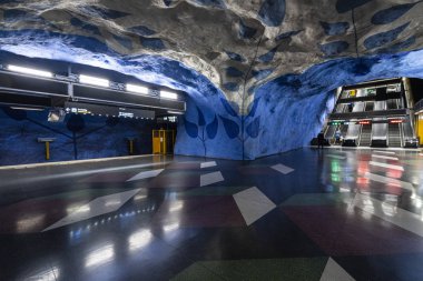 Stockholm 'deki T-Centralen metro istasyonu.