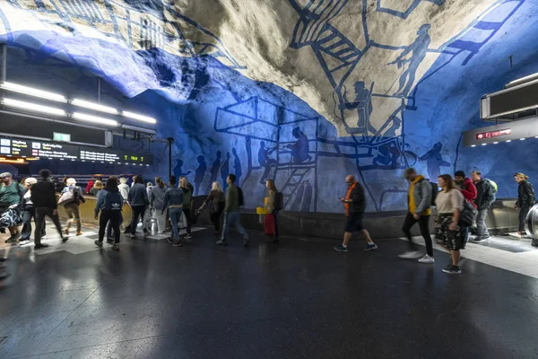 Stockholm 'deki T-Centralen metro istasyonu.