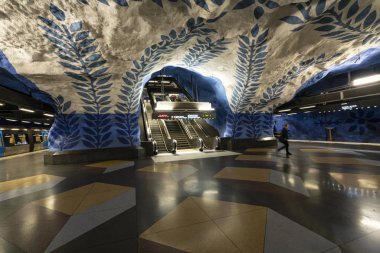 Stockholm 'deki T-Centralen metro istasyonu.