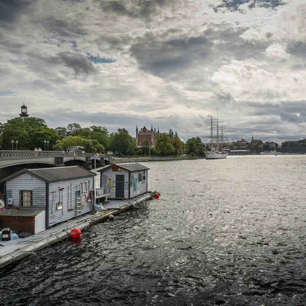 Gammalt fartyg på hamnen i Stockholm — Stockfoto